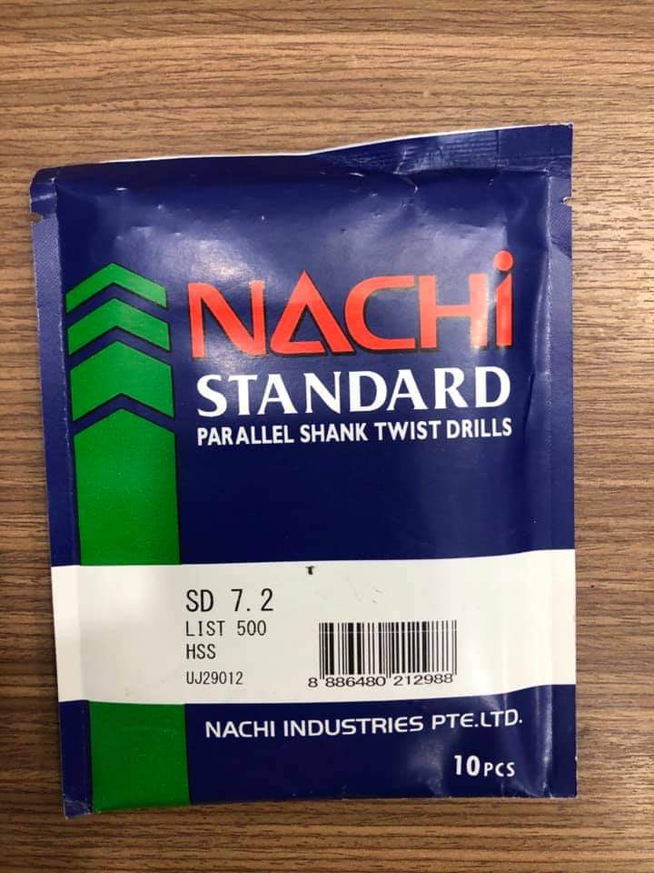 MŨI KHOAN TRỤ THÉP GIÓ NACHI L500 7.5MM