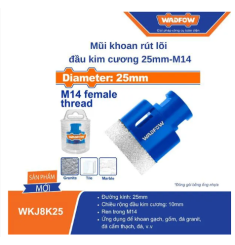 MŨI KHOAN RÚT LÕI ĐẦU KIM CƯƠNG 25MM-M14 WADFOW WKJ8K25