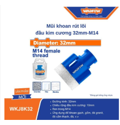 MŨI KHOAN RÚT LÕI ĐẦU KIM CƯƠNG 32MM-M14 WADFOW WKJ8K32