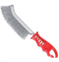 BÀN CHẢI CÁN NHỰA ĐỎ SỢI INOX TLT-IB01