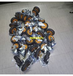 BÁNH XE CAO SU MÂM VÀNG 150MM XOAY KHÔNG KHOÁ