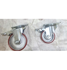 BÁNH XE PU 75MM XOAY CÓ KHOÁ