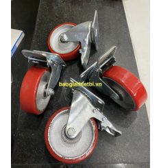 BÁNH XE PU 100MM XOAY CÓ KHOÁ