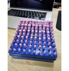 HỘP ĐÁ MÀI HỒNG 100 MŨI CÁN 3MM