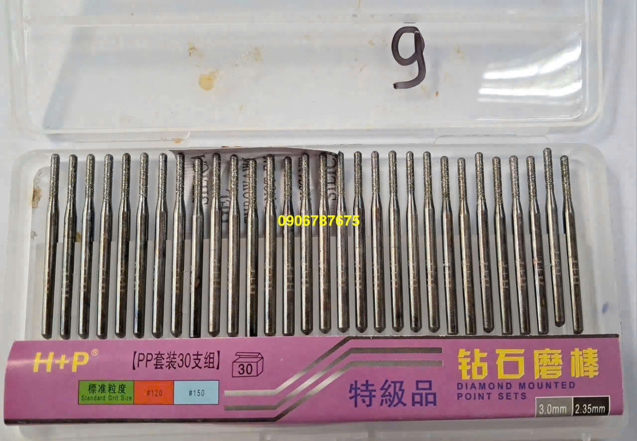 BỘ MŨI MÀI KIM CƯƠNG 30 MŨI 3X1MM TLT-KC3001