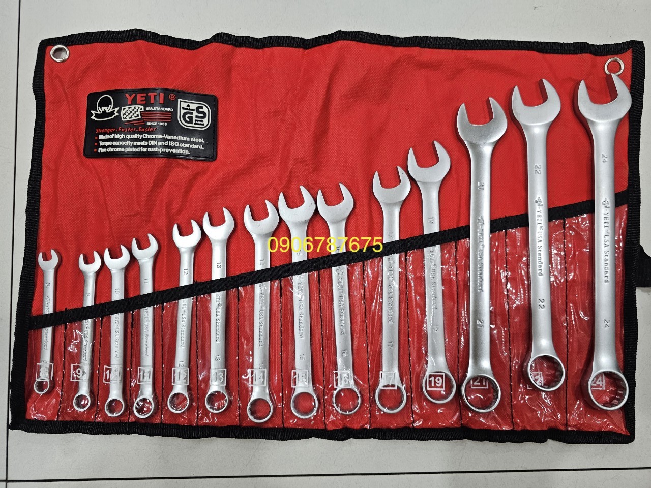 BỘ CỜ LÊ VÒNG MIỆNG 14 CÁI YETI 8-24MM