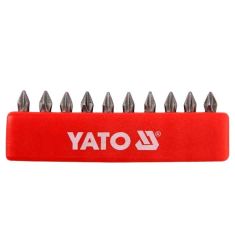 BỘ 10 MŨI VÍT 4 CẠNH PH1X25MM 21.8NM CHUÔI 1/4 INCH CHỐNG TRƯỢT YATO YT-0474