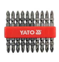 BỘ 10 MŨI VÍT 4 CẠNH PH2X65MM 21.8NM CHUÔI 1/4 INCH CHỐNG TRƯỢT YATO YT-0481