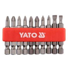BỘ 10 MŨI VÍT ĐA NĂNG 50MM 21.8NM CHUÔI 1/4 INCH CHỐNG TRƯỢT YATO YT-0483