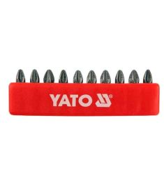 BỘ 10 MŨI VÍT HOA THỊ PZ2X25MM 21.8NM CHUÔI 1/4 INCH CHỐNG TRƯỢT YATO YT-0471