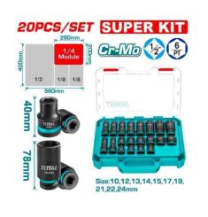 BỘ 20 ĐẦU TUÝP LỤC GIÁC 1/2 INCH DR TOTAL THKISD12206L