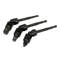 BỘ 3 ĐẦU CHUYỂN LỤC GIÁC 1/4 INCH SANG 1/4-3/8-1/2 INCH LẮC LÉO 125MM YATO YT-04641