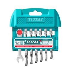 BỘ 7 CỜ LÊ MIỆNG VÒNG XOAY CHIỀU NGẮN LINH HOẠT 8-17MM TOTAL THT103RK676