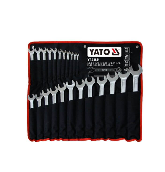 BỘ CỜ LÊ VÒNG MIỆNG 23 CHI TIẾT 6-32MM CHUẨN DIN 3113 YATO YT-03651