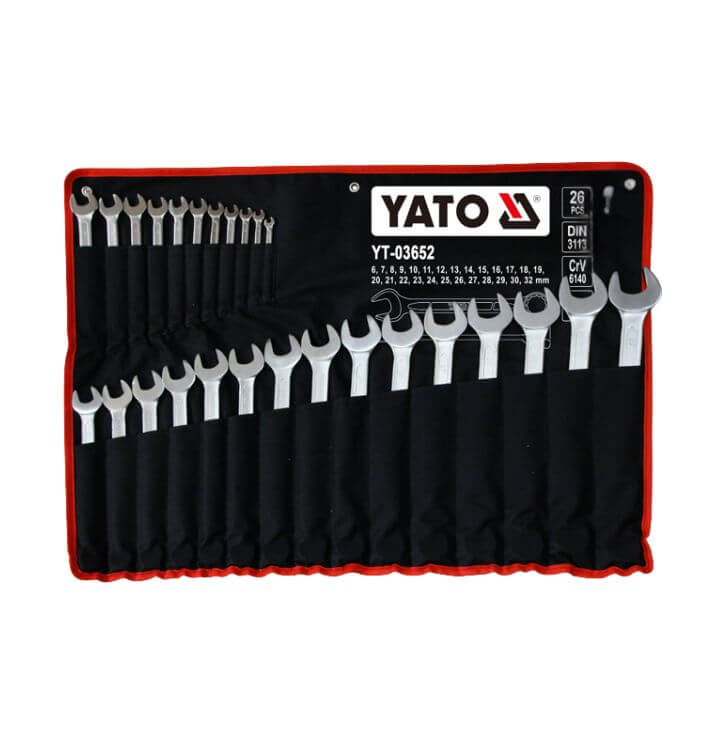 BỘ CỜ LÊ VÒNG MIỆNG 26 CHI TIẾT 6-32MM CHUẨN DIN 3113 YATO YT-03652