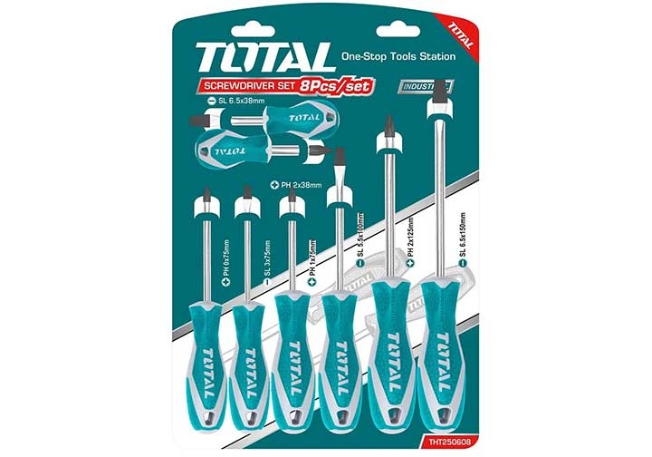 BỘ 8 TUA VÍT TOTAL THT250608