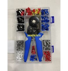 BỘ KÌM BẤM COS VUÔNG 6 CẠNH C-MART B0491-1006 KÈM 1200 ĐẦU COS CÁC LOẠI