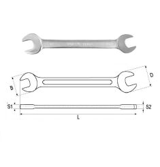 CỜ LÊ 2 ĐẦU MIỆNG MỜ 12X13MM YATO YT-0370