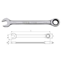 CỜ LÊ VÒNG MIỆNG TỰ ĐỘNG LẬT ĐẢO CHIỀU BÓNG 25MM YATO YT-0203