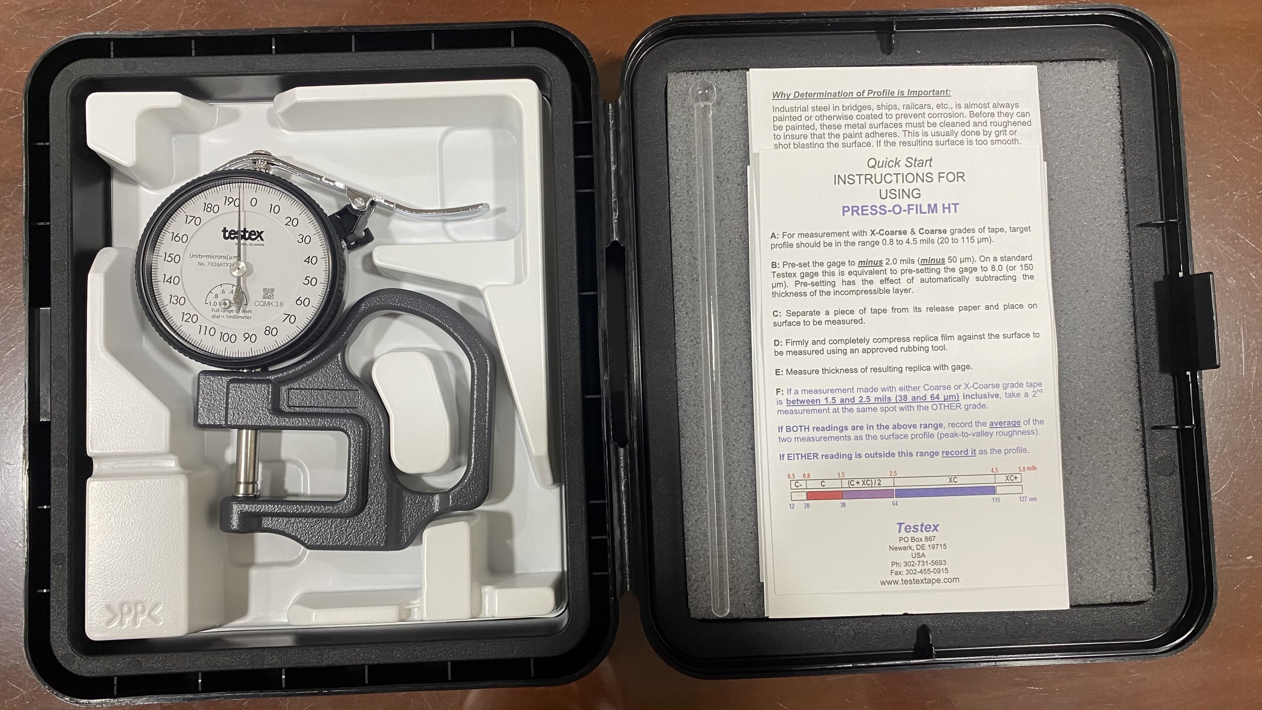 ĐỒNG HỒ ĐO ĐỘ NHÁM TESTEX 1MM TX-GAGE MTR