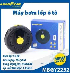 MÁY BƠM ĐIỆN TỬ TRÒN GY-2252 GOODYEAR (2500MAH)