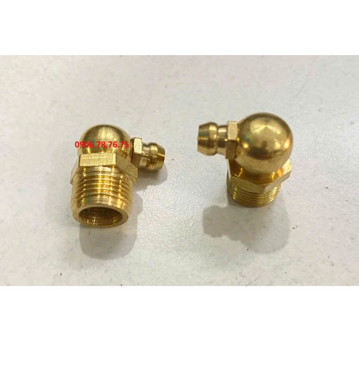 ỐC MỠ THAU M12 CONG 90