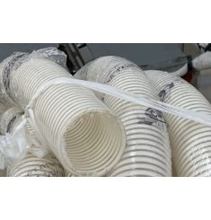 ỐNG HÚT BỤI GÂN NHỰA TRẮNG PHI 34MM DÀI 30M