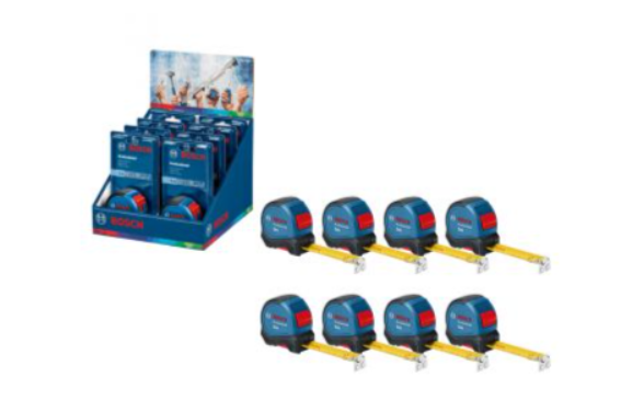 BỘ 8 THƯỚC CUỘN THÉP 5M BOSCH 1600A02YB3