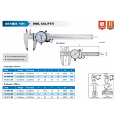 THƯỚC KẸP ĐỒNG HỒ ACCUD 101-006-21 (0-150MM X 0.02MM)