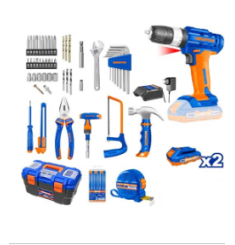 BỘ MÁY KHOAN DÙNG PIN 20V WCDP522 VÀ 119 MÓN DỤNG CỤ WADFOW WDT1B119