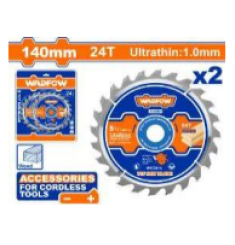BỘ 2 LƯỠI CƯA TCT SIÊU MỎNG 140MM WADFOW WTC3K14