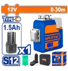 MÁY CÂN BẰNG LASER DÙNG PIN 12V WADFOW WLE8M12 (3 TIA XANH)