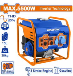 MÁY PHÁT ĐIỆN CHẠY XĂNG BIẾN TẦN 5.5KW WADFOW WGEAB08