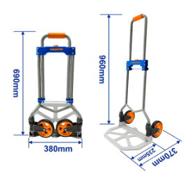 XE ĐẨY HÀNG 2 BÁNH GẤP GỌN 60KG WADFOW WWB9A06