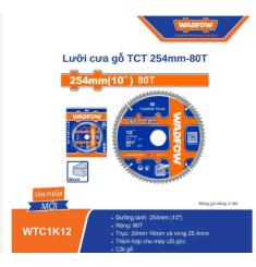 LƯỠI CƯA GỖ TCT 254MM-80T WADFOW WTC1K12