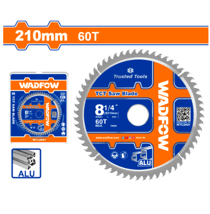 LƯỠI CƯA NHÔM TCT 210MM-60T WADFOW WTC2K01
