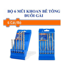 6-12MM BỘ MŨI KHOAN BÊ TÔNG ĐUÔI GÀI SDS 6 CHI TIẾT WADFOW WHD6B06