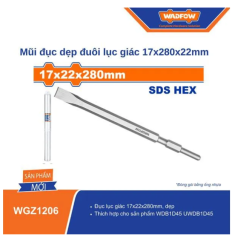 MŨI ĐỤC DẸP ĐUÔI LỤC GIÁC 17X280X22MM WADFOW WGZ1206