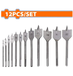 BỘ 12 MŨI KHOAN GỖ ĐUÔI DẸP WADFOW WWF6512