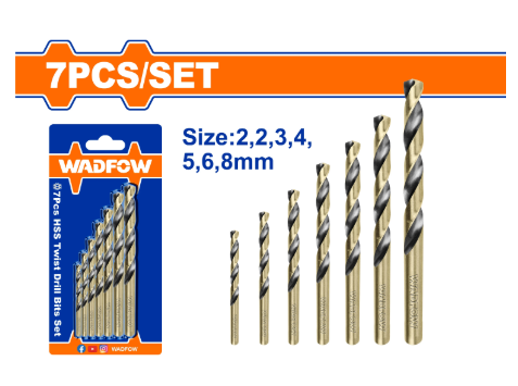 BỘ 7 MŨI KHOAN XOẮN ỐC HSS WADFOW WTD3K01