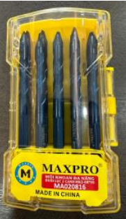 MŨI KHOAN ĐN ĐUÔI LỤC 2 CẠNH10C/ VỈ MK2-10*100 MAXPRO MA020817