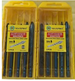 VỈ 5 MŨI KHOAN ĐN ĐUÔI LỤC 2CẠNH MK2-5PC MAXPRO MA020824
