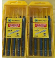 VỈ 5 MŨI KHOAN ĐN ĐUÔI LỤC 2CẠNH MK2-5PC MAXPRO MA020824
